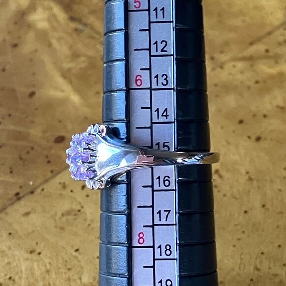 Rose de France Amethyst Sterling Silver Ring Size 7 - Picture 8 of 9